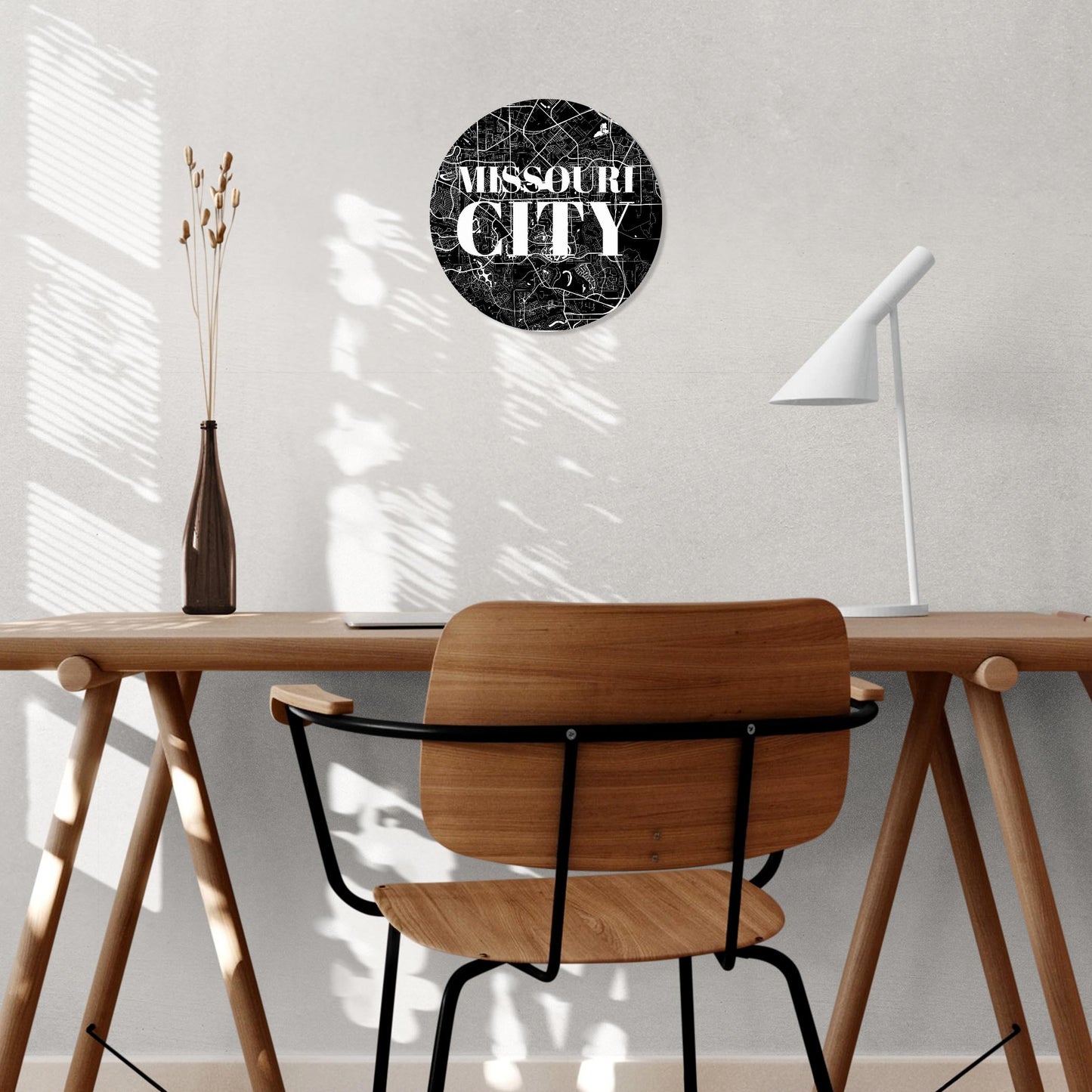 Minimalistic B&W Texas Missouri City Map | Wood Sign | Eaches | Min 1