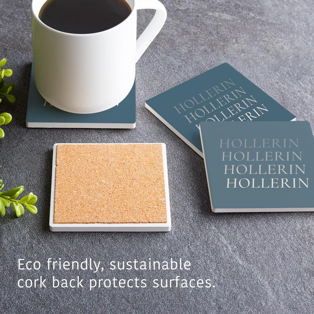 Modern Minimalist Arkansas Hollerin | Absorbent Coasters | Set of 4 | Min 2