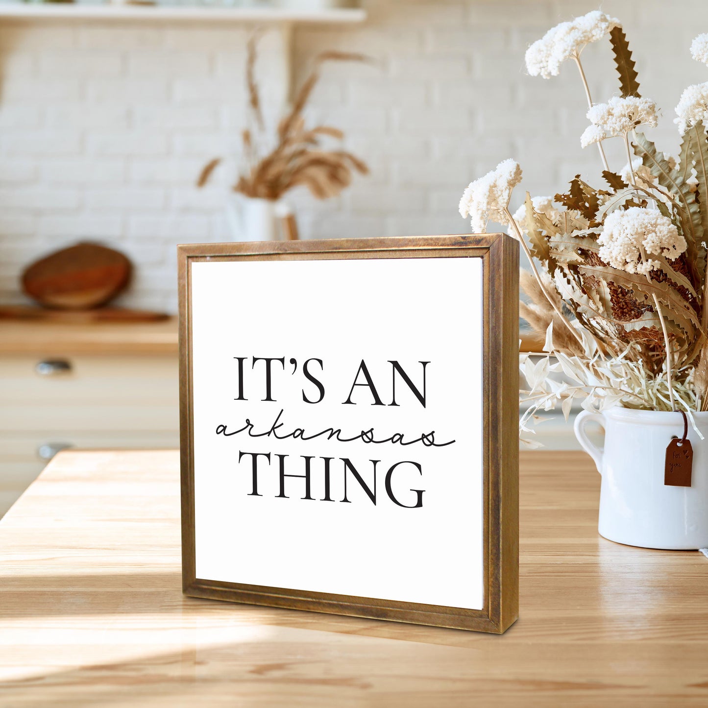 Minimalist B&W Arkansas Thing Quote | Wood Sign | Eaches | Min 1