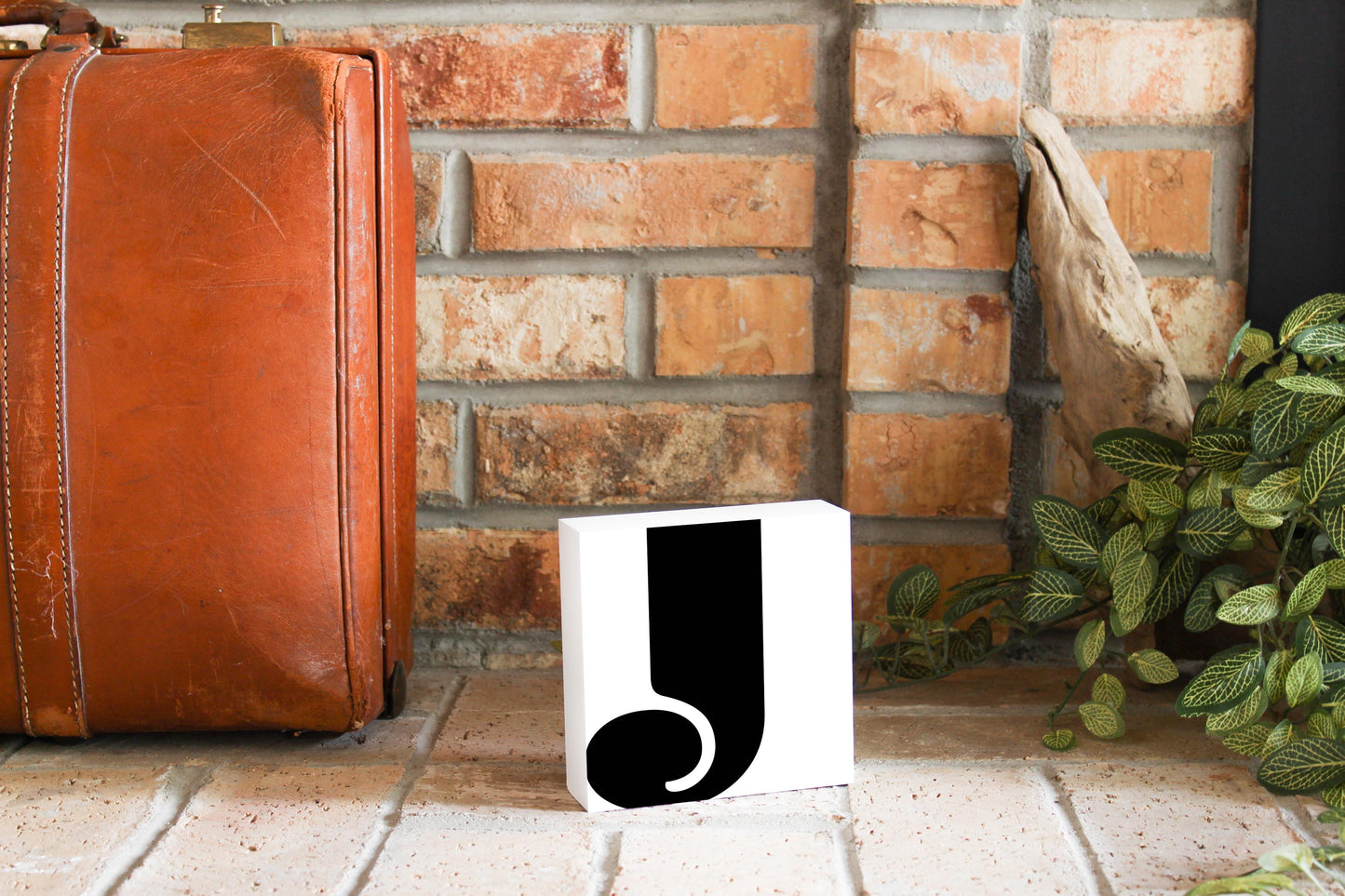 Fun Chunky Monogram J | Wood Block | Eaches | Min 4