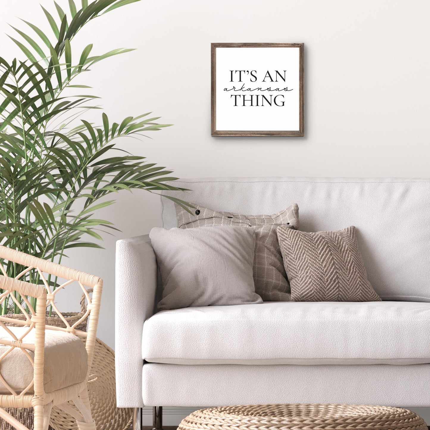 Minimalist B&W Arkansas Thing Quote | Wood Sign | Eaches | Min 1