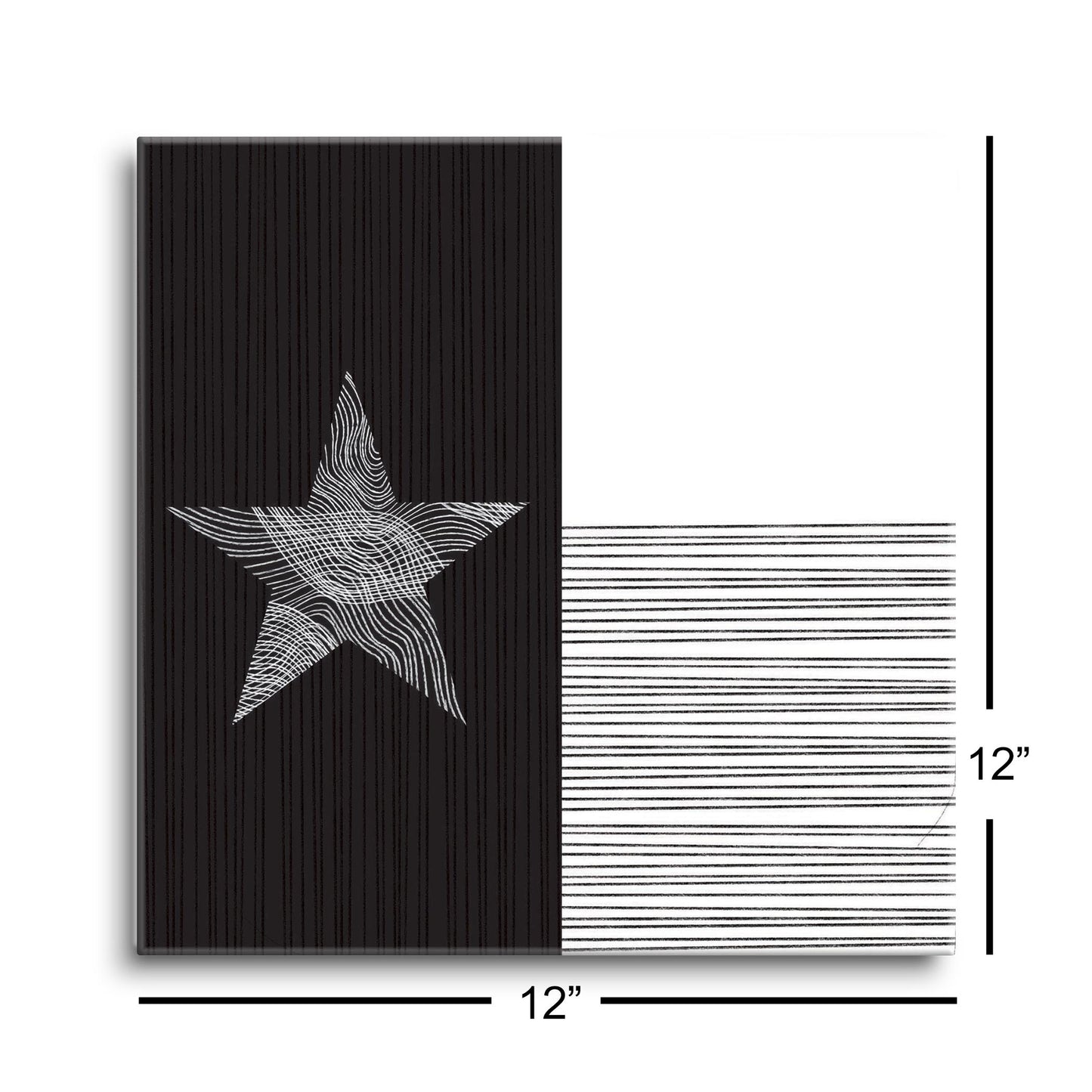Modern Texas State Flag Abstract Lines | Hi-Def Glass Art | Eaches | Min 1
