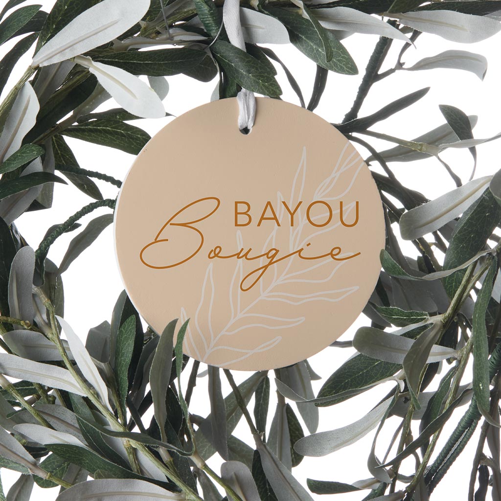 Modern Minimalist Louisiana Bayou Bougie| Wood Ornament | Eaches | Min 6