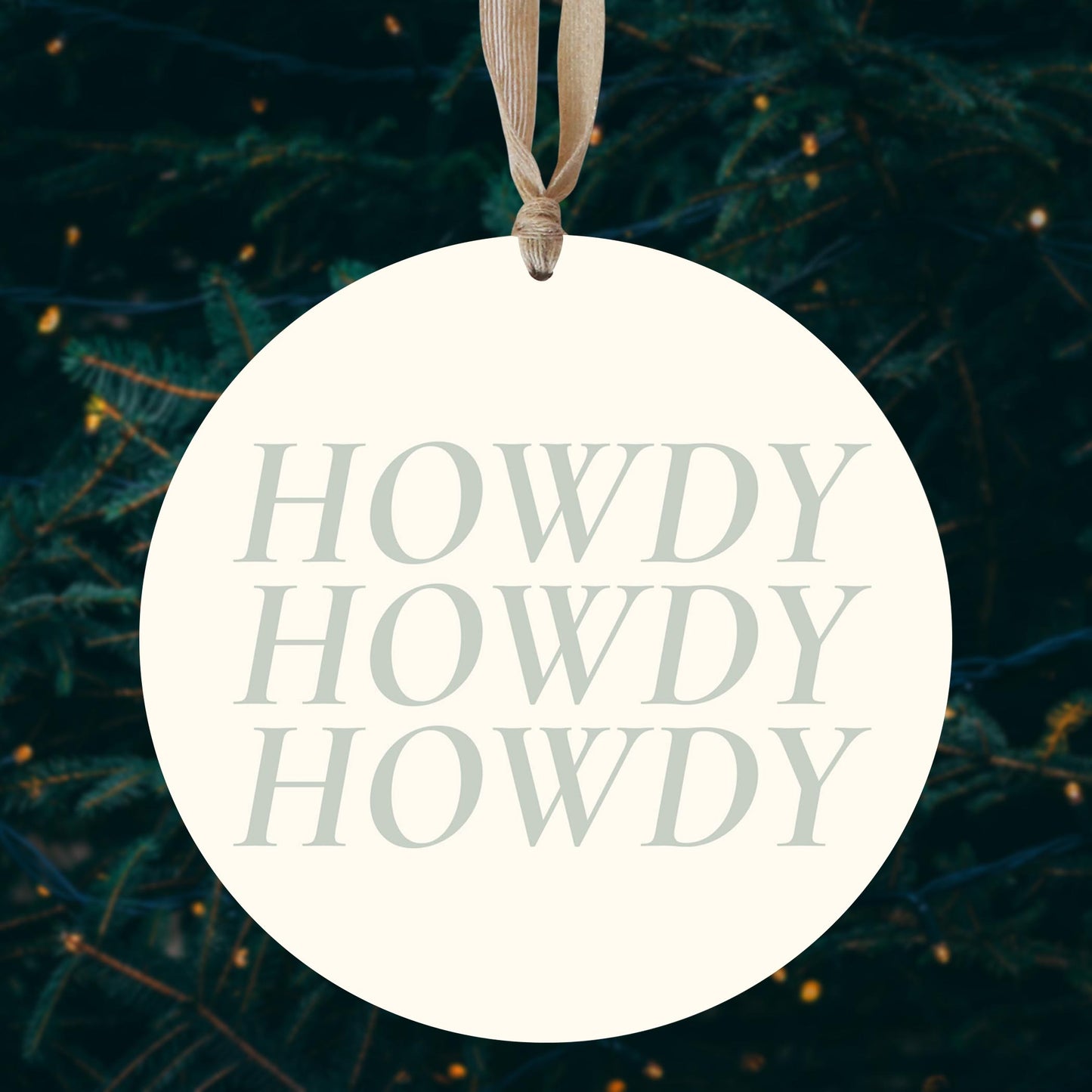 Modern Minimalist Oklahoma Howdy | Wood Ornament | Eaches | Min 1