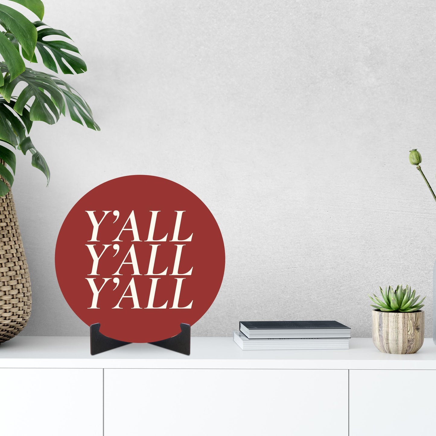 Modern Minimalist Oklahoma Yall | Wood Sign | Eaches | Min 1