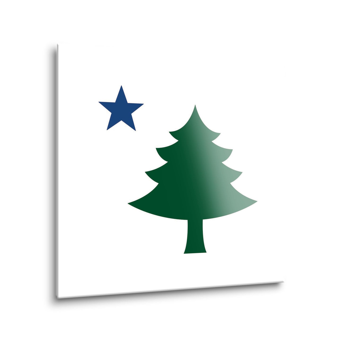 New England Star And Tree | Hi-Def Glass Art | Eaches | Min 2