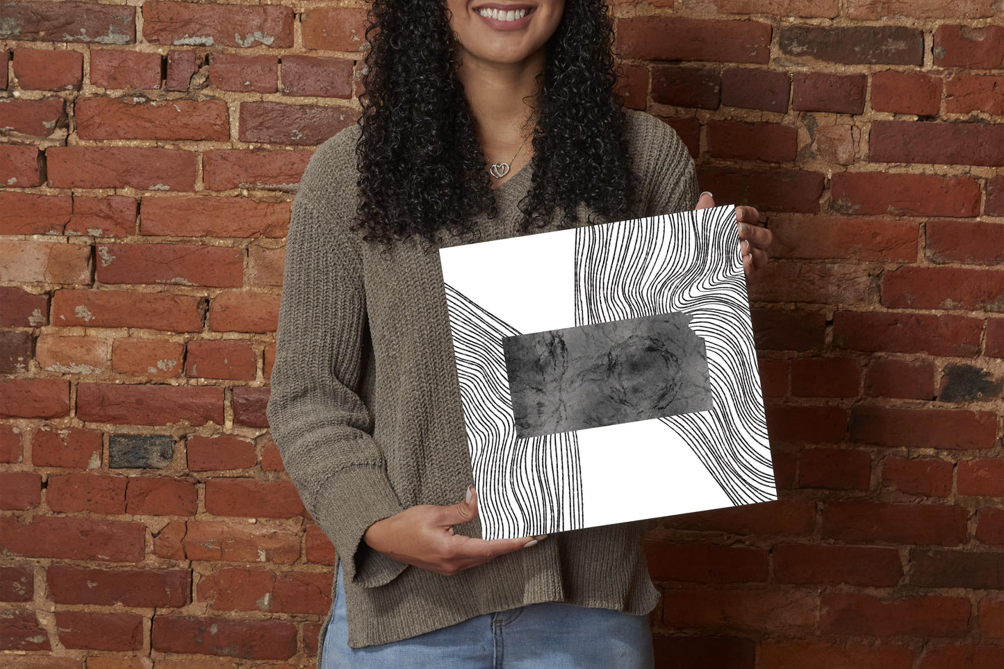 Minimalist B&W Kansas State With Fluid Lines | Wood Sign | Eaches | Min 2