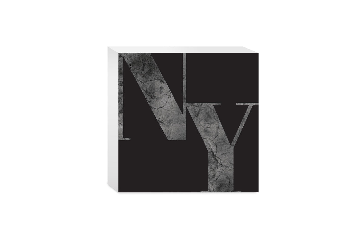 Minimalistic B&W New York Black Initials | Wood Block | Eaches | Min 4