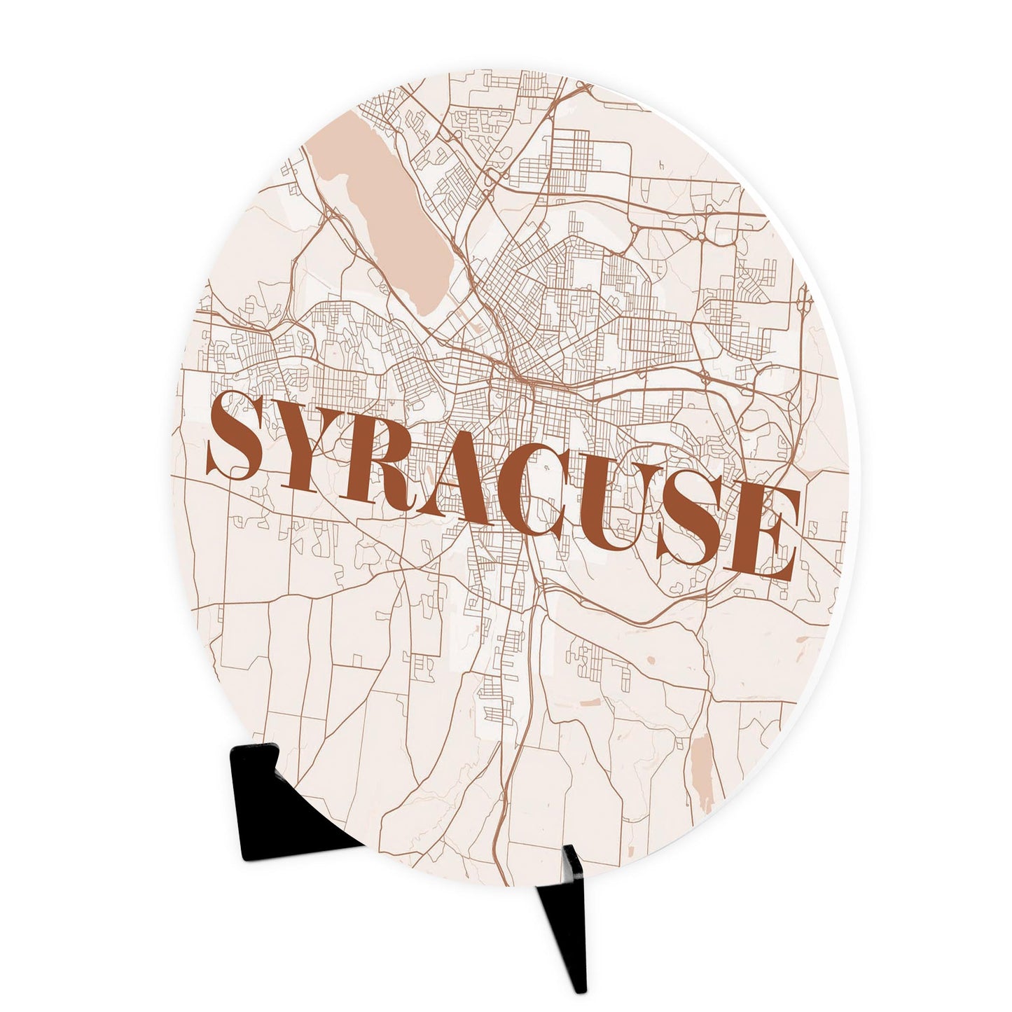 Modern Minimalist New York Syracuse Map | Wood Sign | Eaches | Min 1