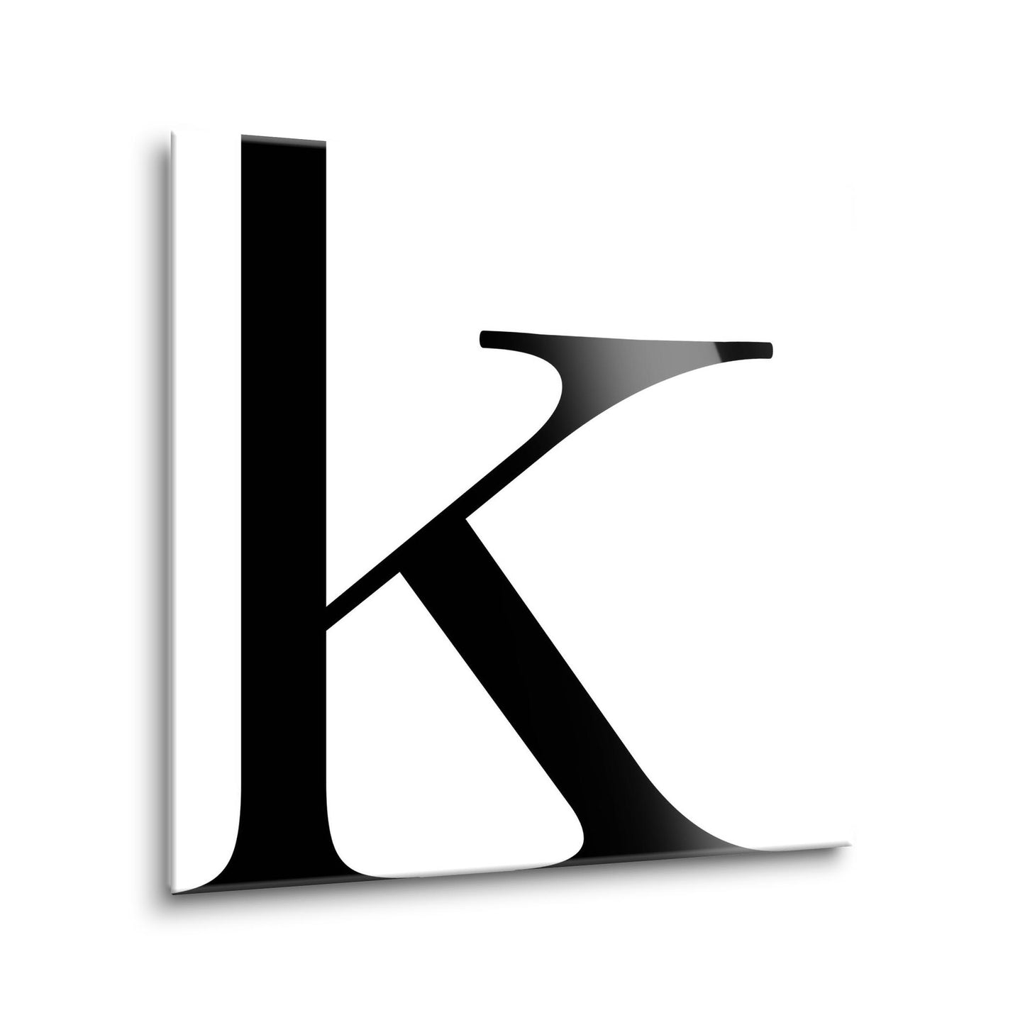 Minimal Monogram K | Hi-Def Glass Art | Eaches | Min 1