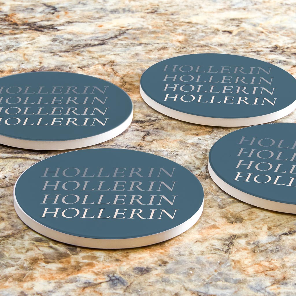 Modern Minimalist Arkansas Hollerin | Absorbent Coasters | Set of 4 | Min 2