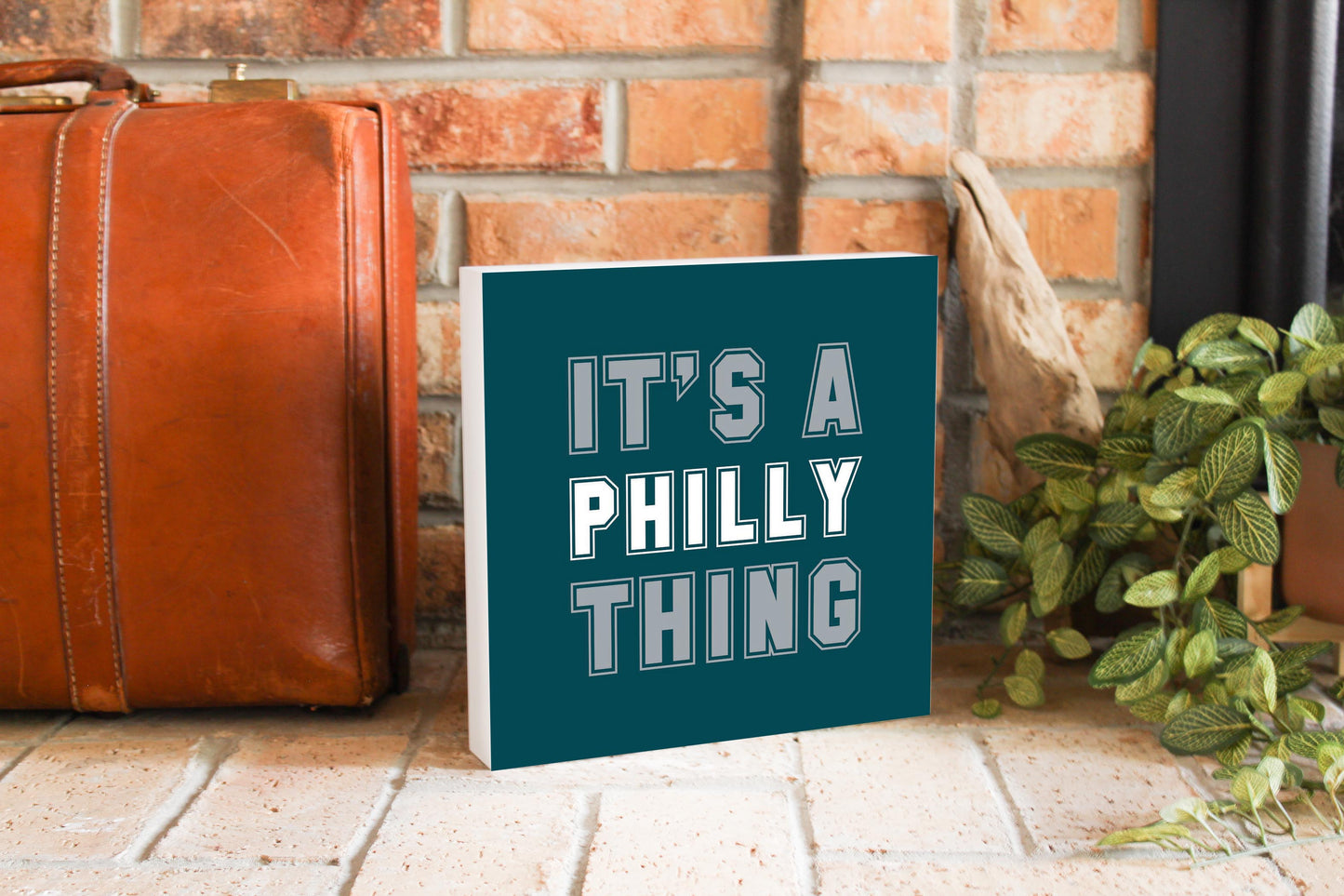 Modern Minimalist Pennsylvania Philly Thing | Wood Block | Eaches | Min 2