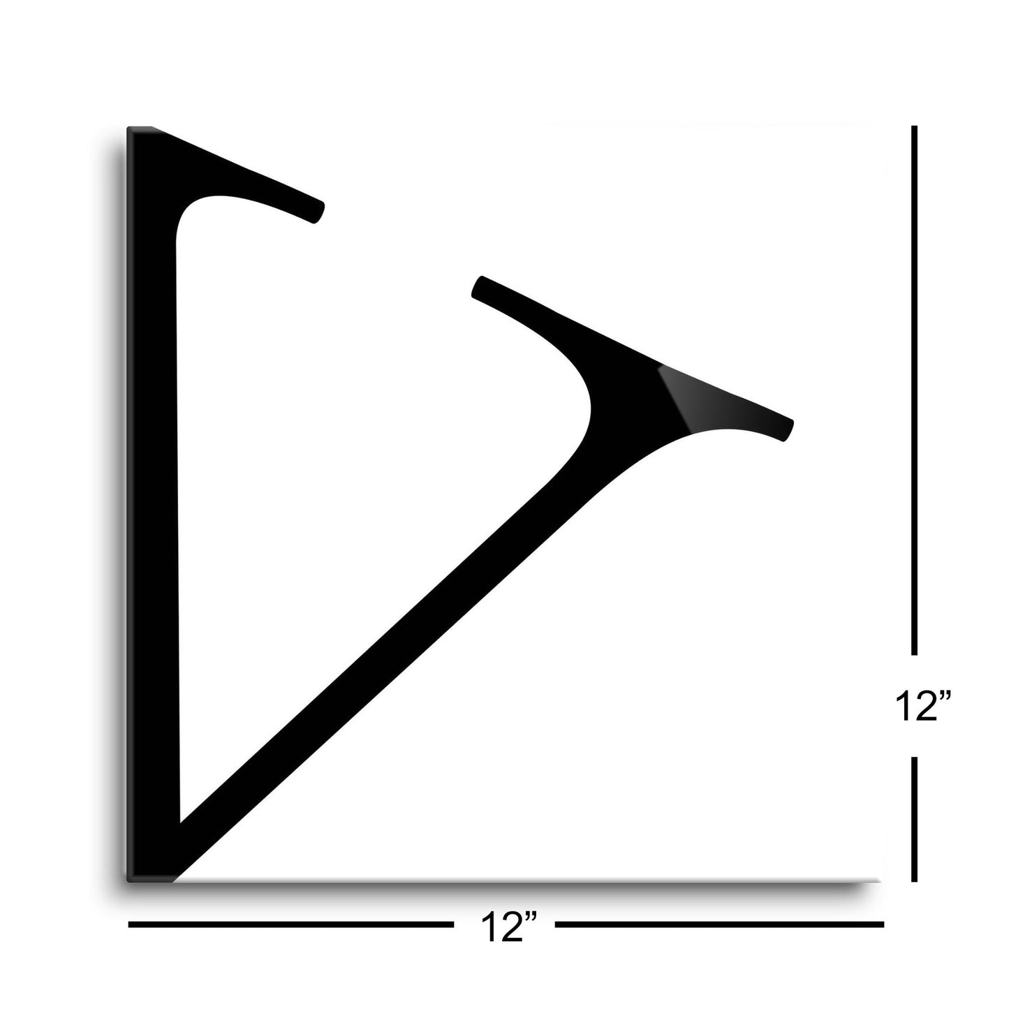 Minimal Monogram V | Hi-Def Glass Art | Eaches | Min 1