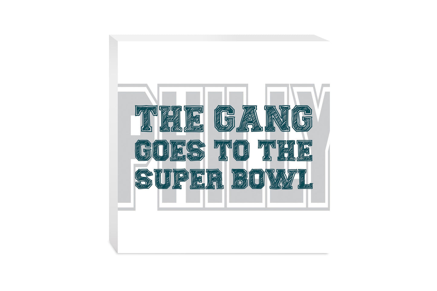 Modern Minimalist Pennsylvania Super Bowl Gang | Wood Block | Eaches | Min 2