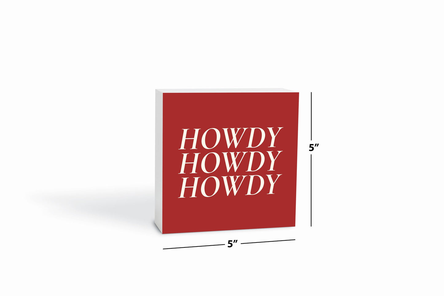 Modern Minimalist Texas Colors Howdy | Wood Block | Eaches | Min 4
