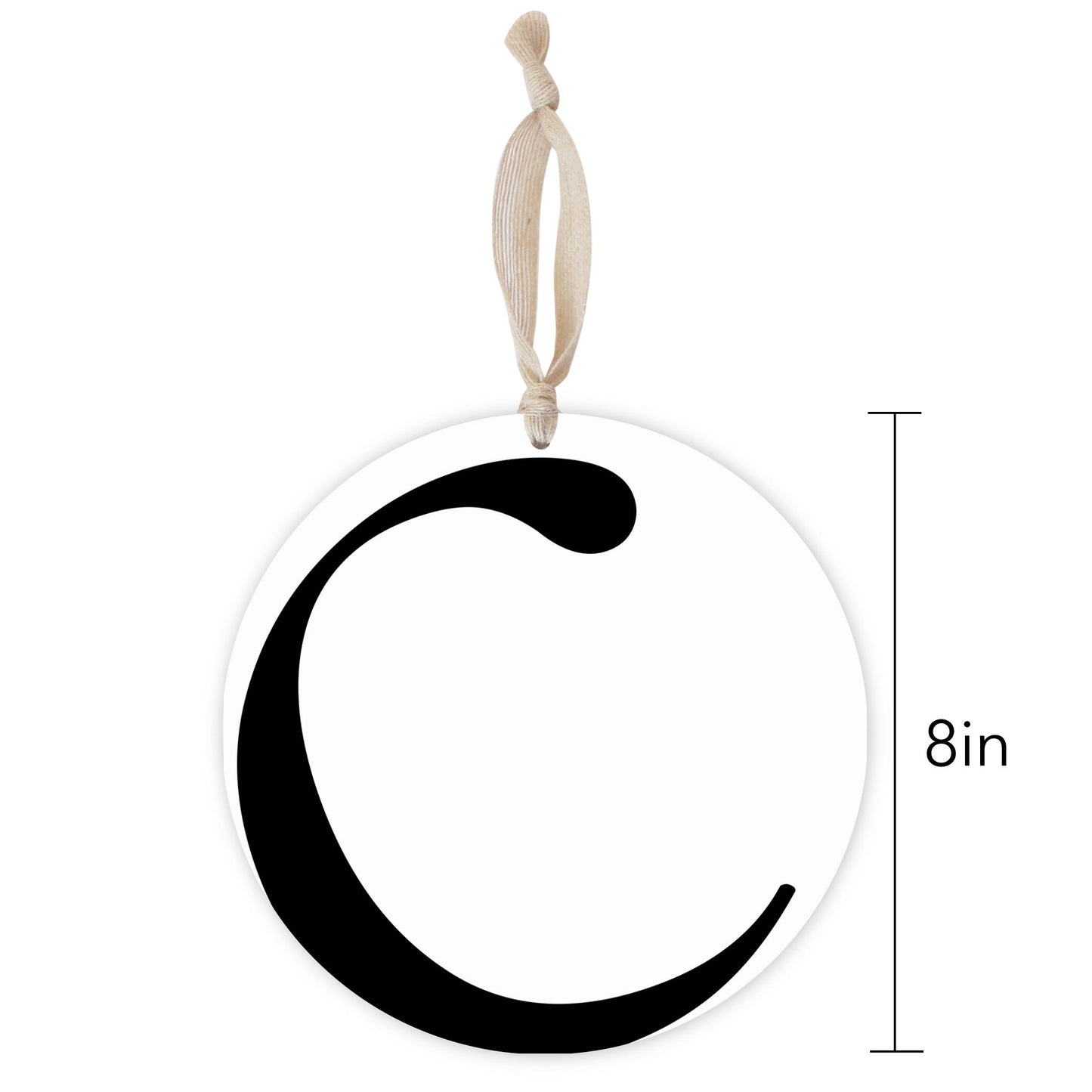 Minimalist Monogram C | Wood Ornament | Eaches | Min 1