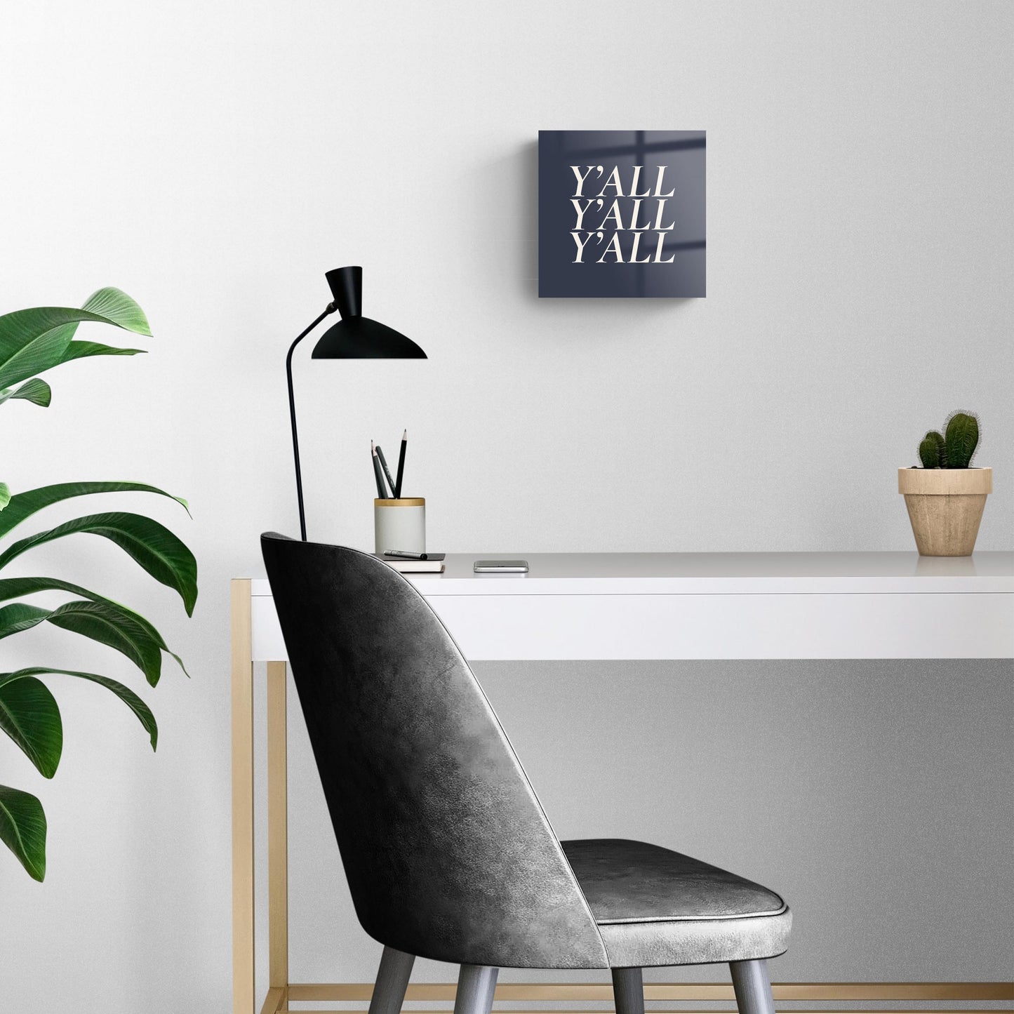 Modern Minimalist Texas Yall | Hi-Def Glass Art | Eaches | Min 2