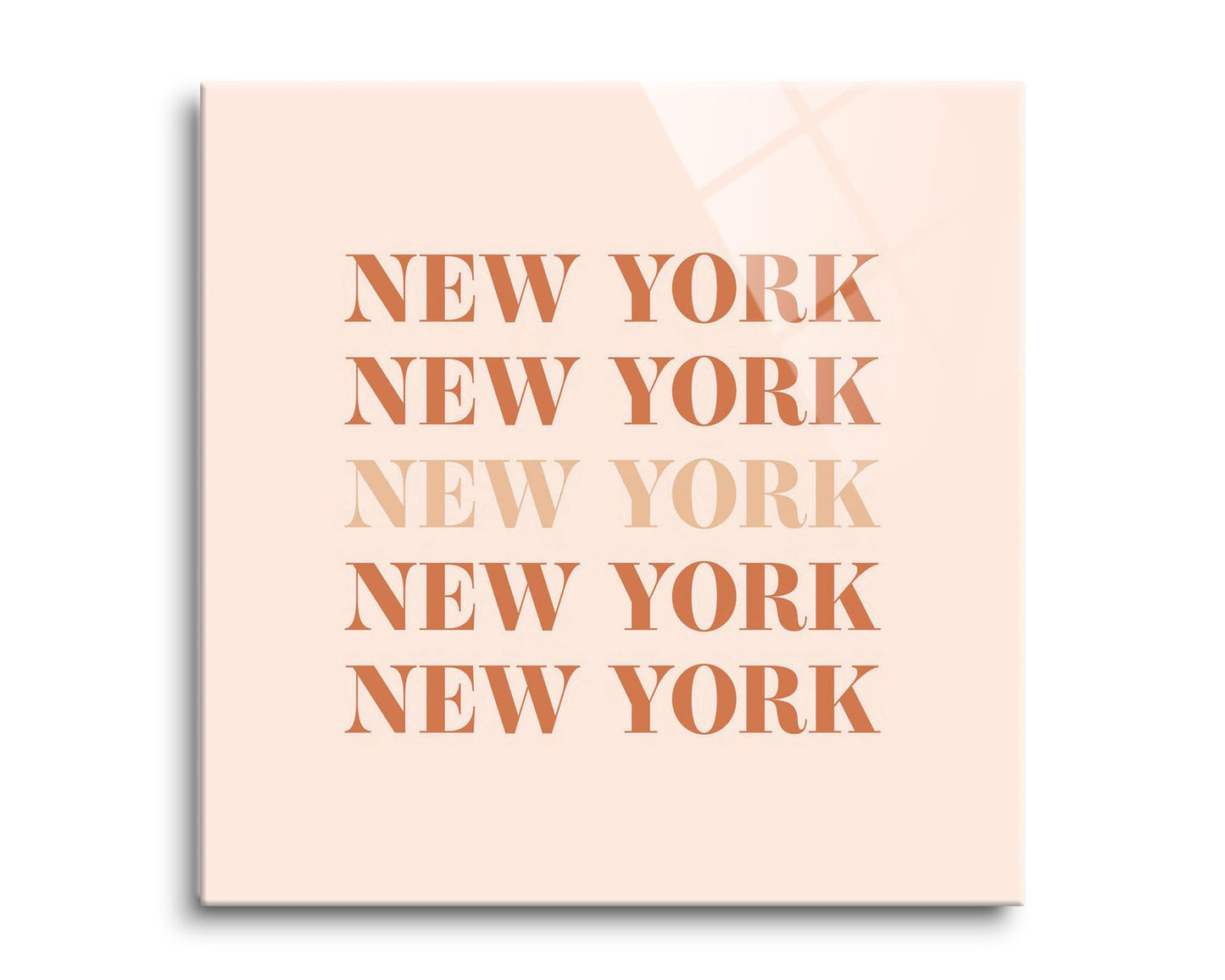 Modern Minimalist New York Repeated Light | Hi-Def Glass Art | Eaches | Min 2