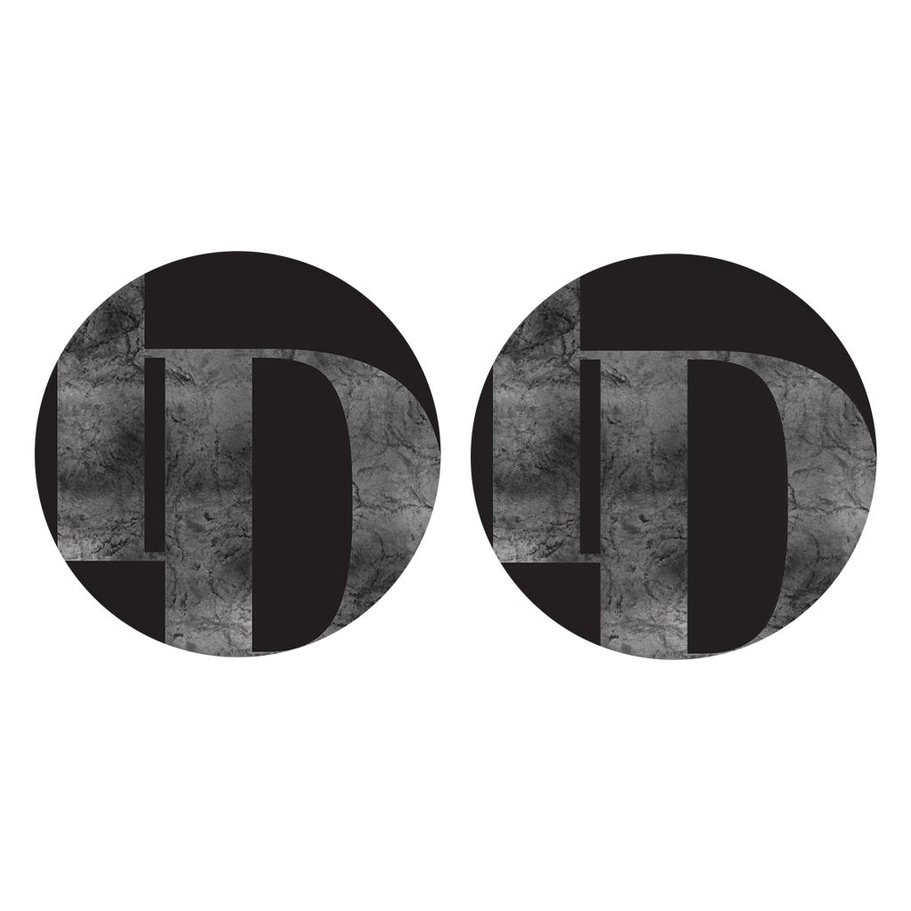 Minimalist B&W Idaho Black Initials | Absorbent Car Coasters | Set of 2 | Min 4