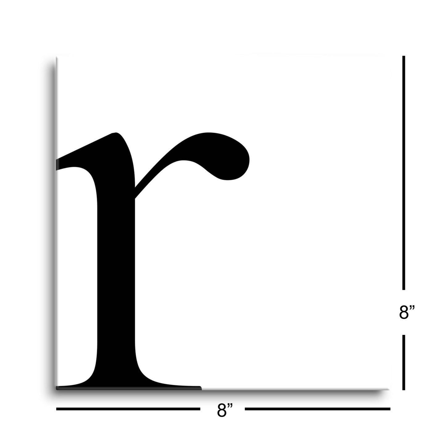 Minimal Monogram R | Hi-Def Glass Art | Eaches | Min 2