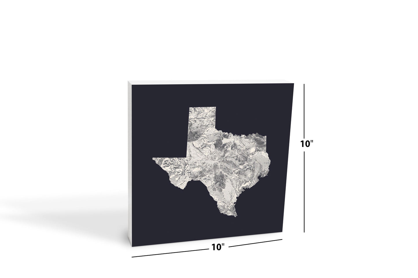 Modern Minimalist Texas Metal State Shape | Wood Block | Eaches | Min 2