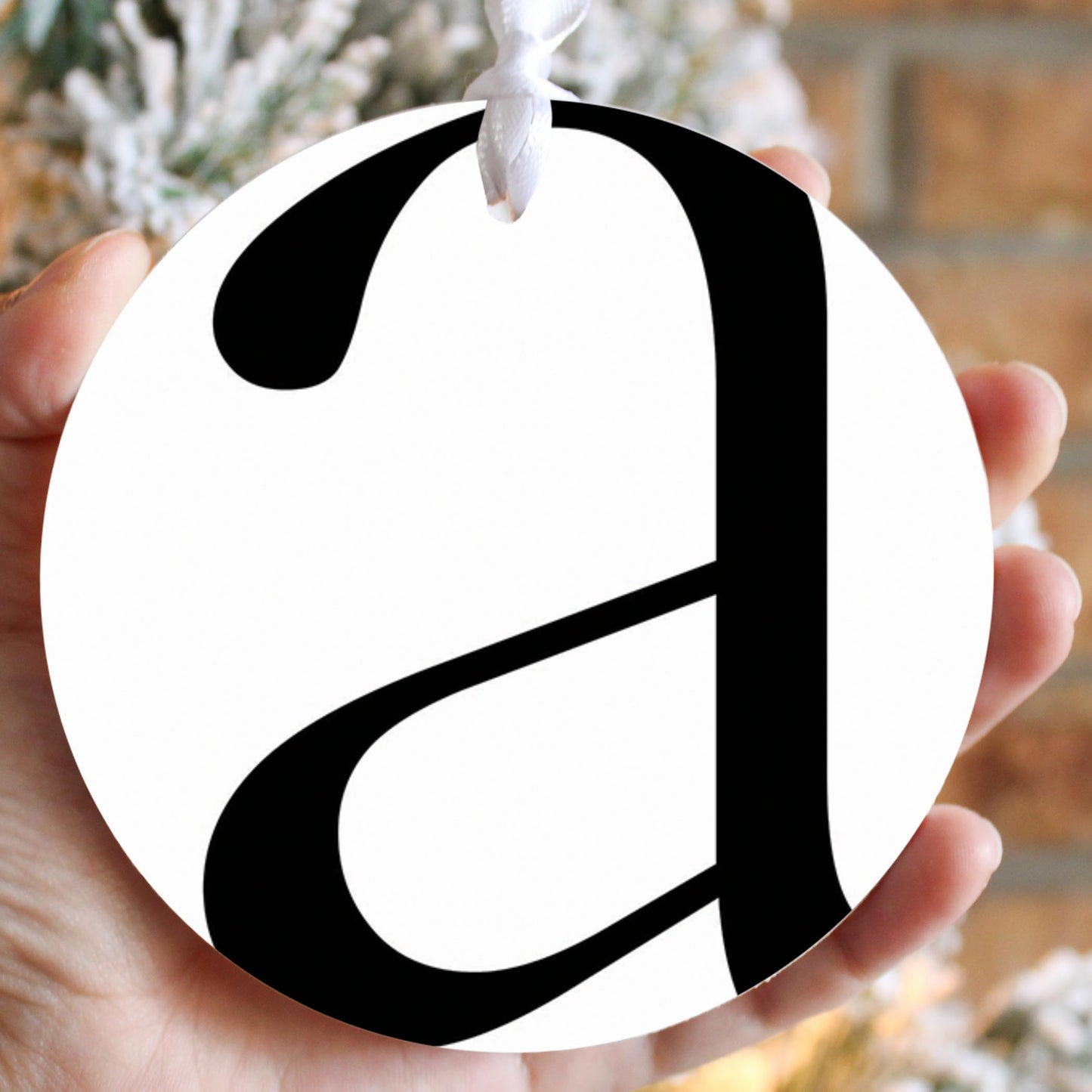 Minimalist Monogram A| Wood Ornament | Eaches | Min 6