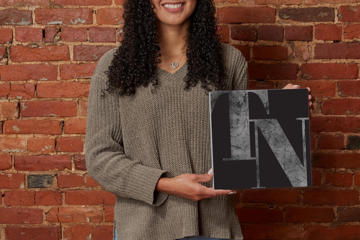 Minimalist B&W Tennessee Black Initials | Wood Block | Eaches | Min 2