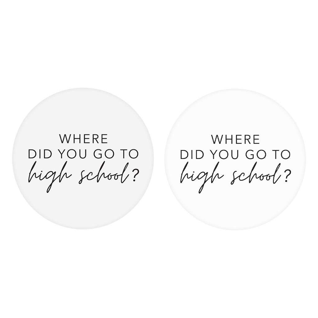 Minimalist B&W Missouri High School Quote| Absorbent Car Coasters | Set of 2 | Min 4