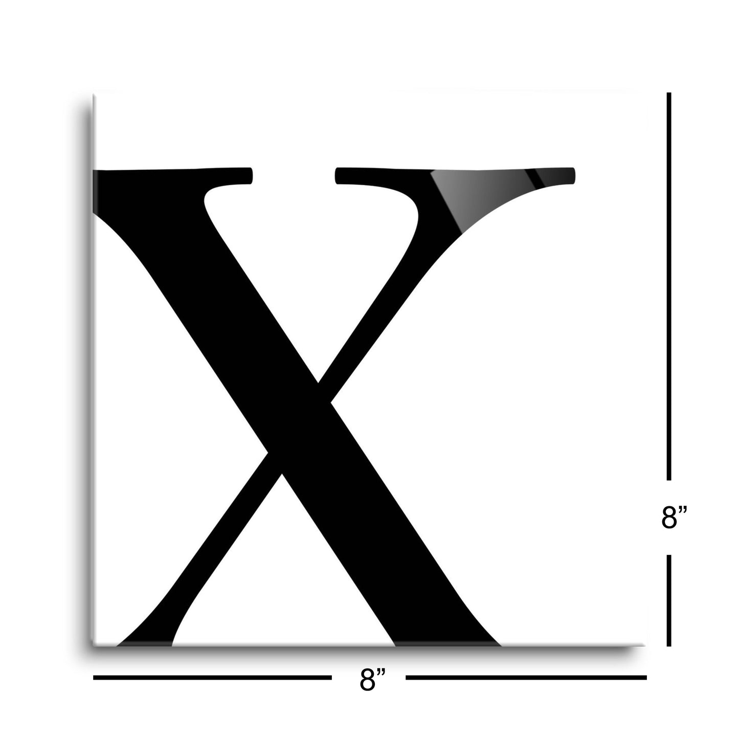 Minimal Monogram X | Hi-Def Glass Art | Eaches | Min 2