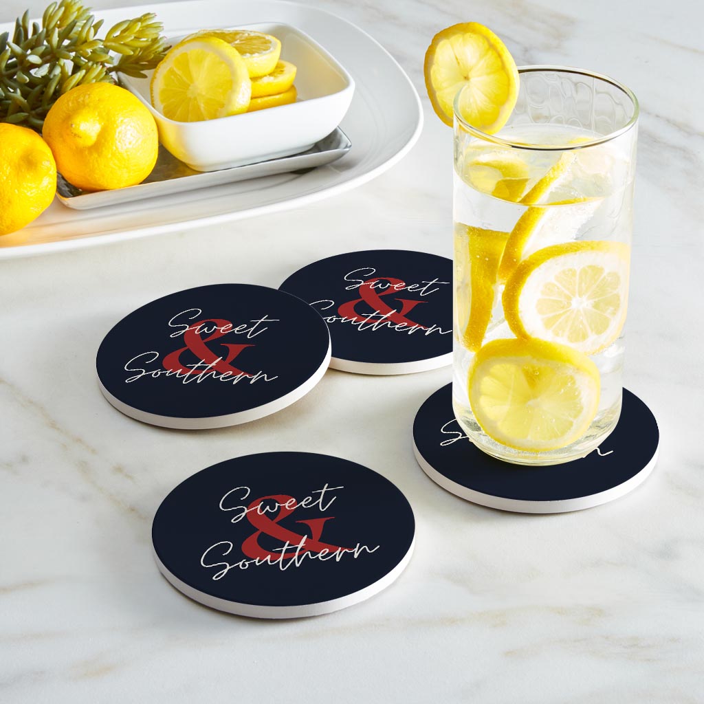 Modern Minimalist Texas Colors Sweet Southern | Absorbent Coasters | Set of 4 | Min 2