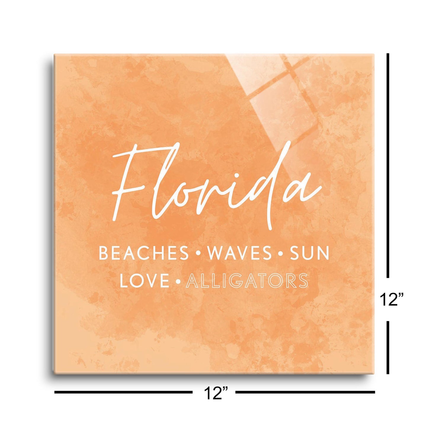 Florida Meaning Orange | Hi-Def Glass Art | Eaches | Min 1