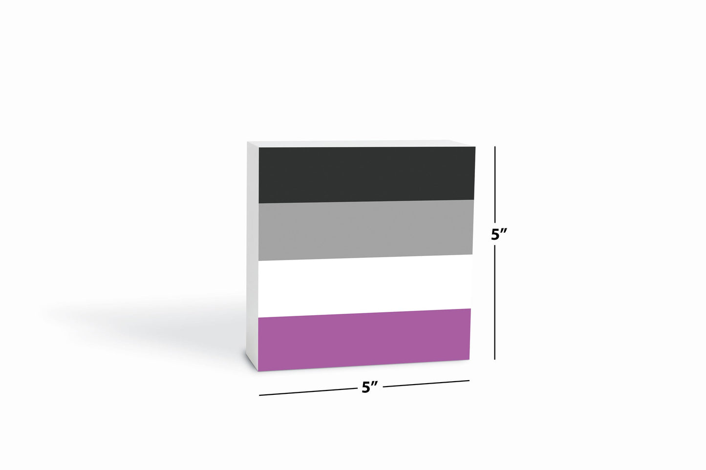 Asexual Pride Flag Colors | Wood Block | Eaches | Min 4