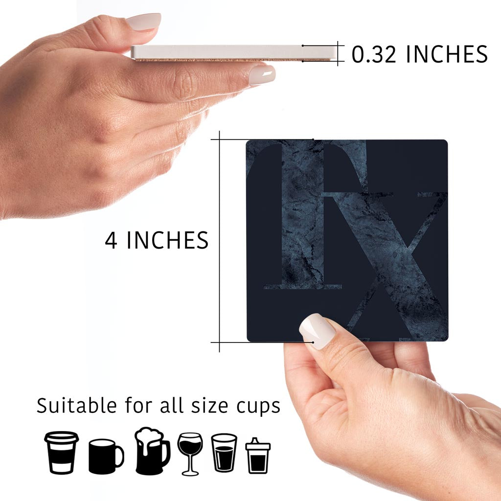 Modern Minimalist Texas Blue Tx | Absorbent Coasters | Set of 4 | Min 2