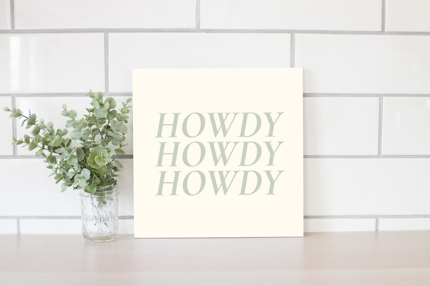Modern Minimalist Oklahoma Howdy | Wood Sign | Eaches | Min 2
