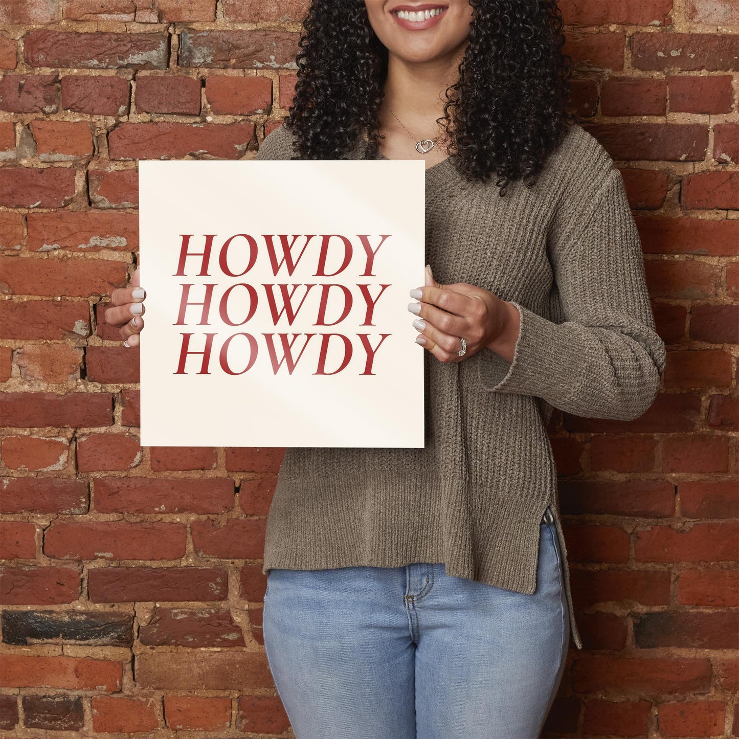 Modern Minimalist Texas Howdy | Hi-Def Glass Art | Eaches | Min 1