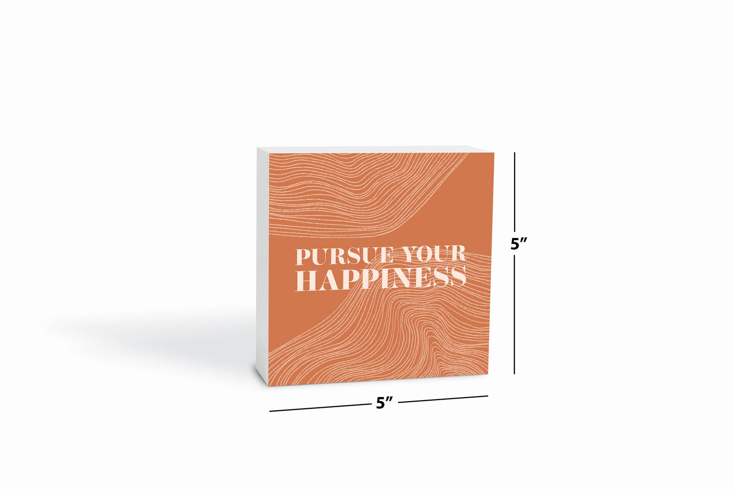 Modern Minimalist Pennsylvania Happiness Quip | Wood Block | Eaches | Min 4