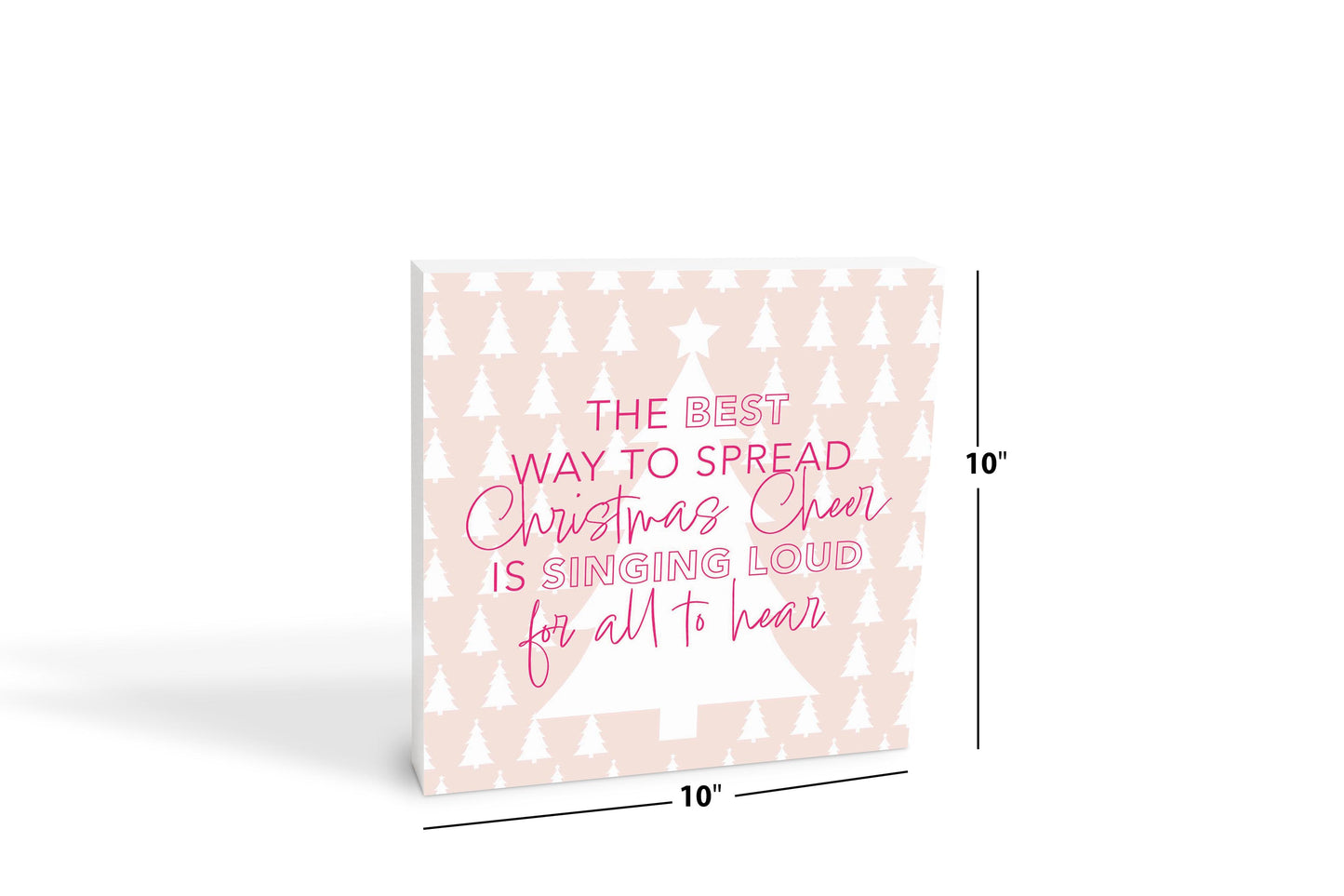 Christmas Cheer | Wood Block | Eaches | Min 2