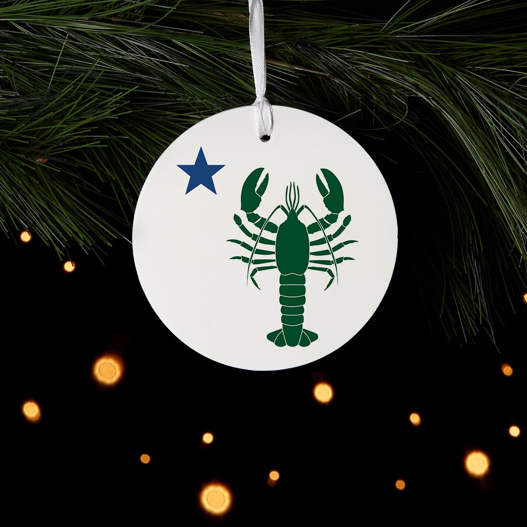 New England Star And Lobster | Wood Ornament | Eaches | Min 6