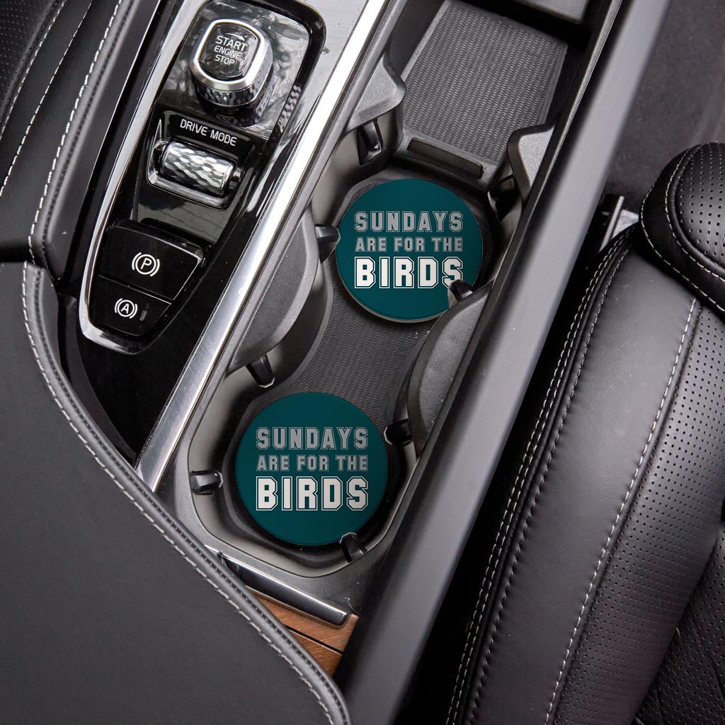 Modern Minimalist Pennsylvania Bird Sundays | Absorbent Car Coasters | Set of 2 | Min 4