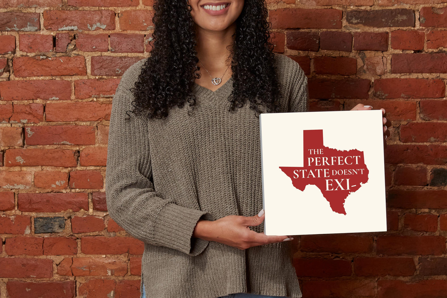 Modern Minimalist Texas Colors Perfect State | Wood Block | Eaches | Min 2