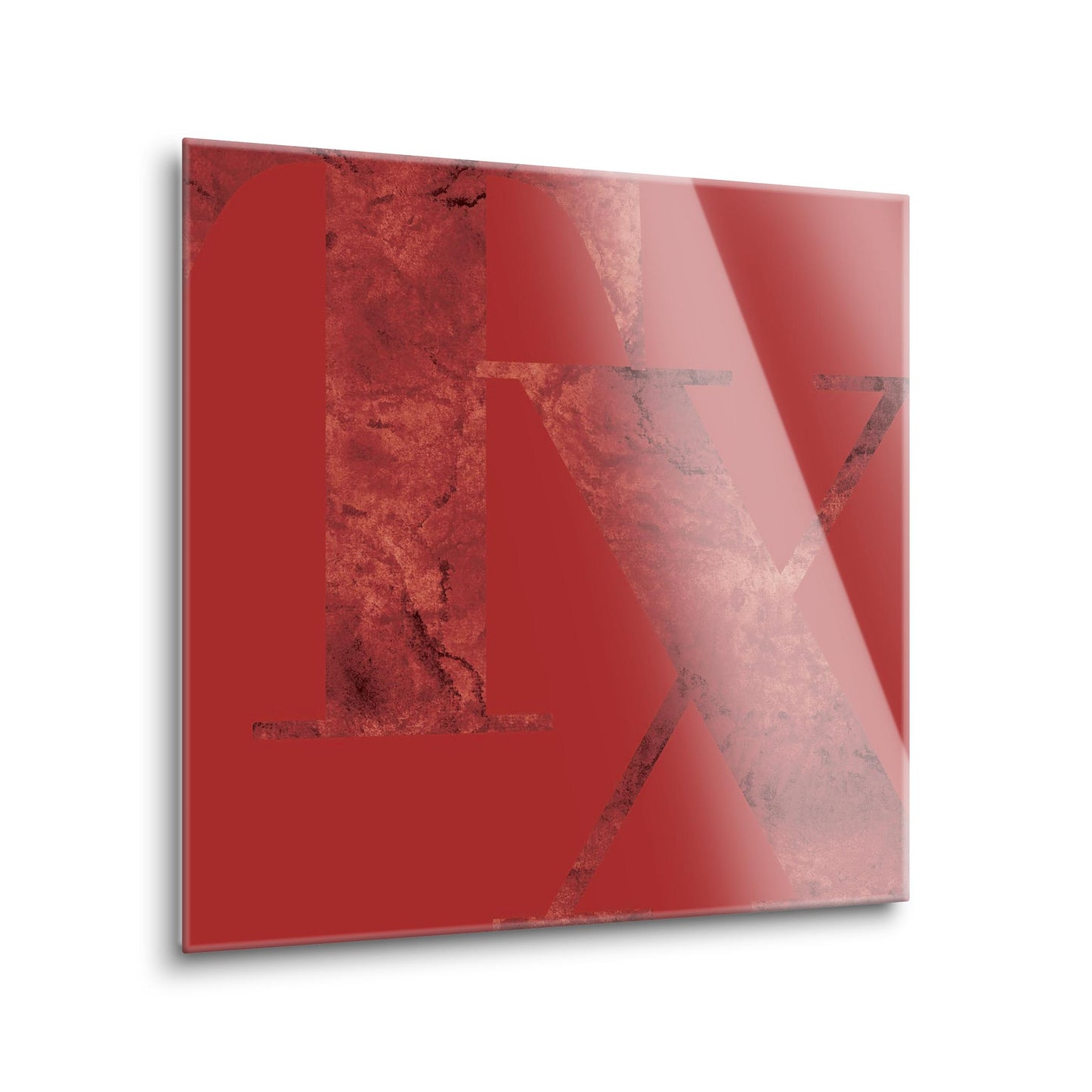 Modern Minimalist Texas Red Tx | Hi-Def Glass Art | Eaches | Min 1