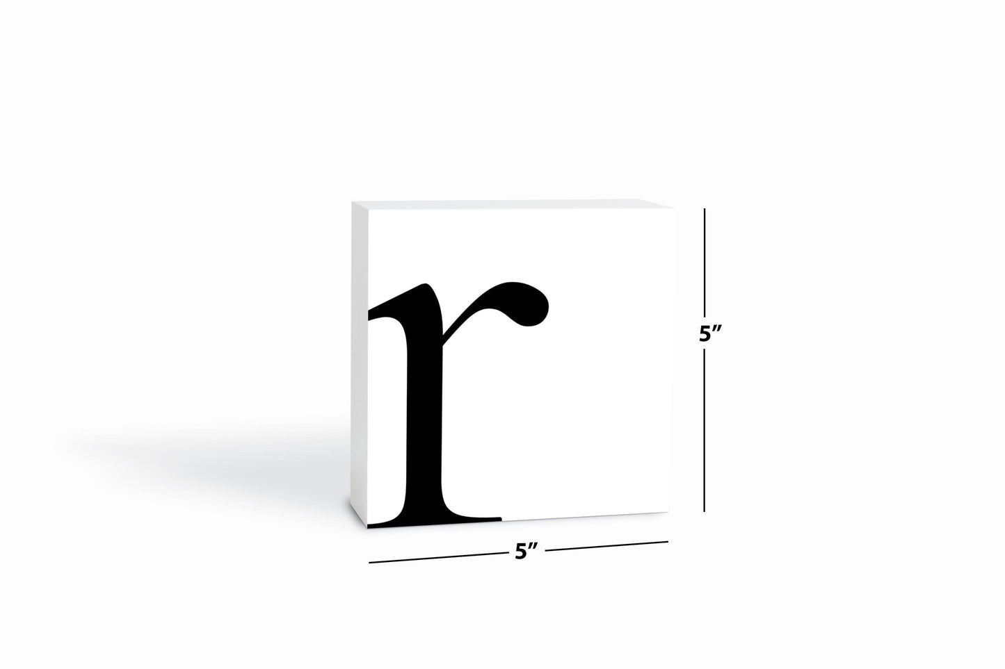 Minimal Monogram R | Wood Block | Eaches | Min 4