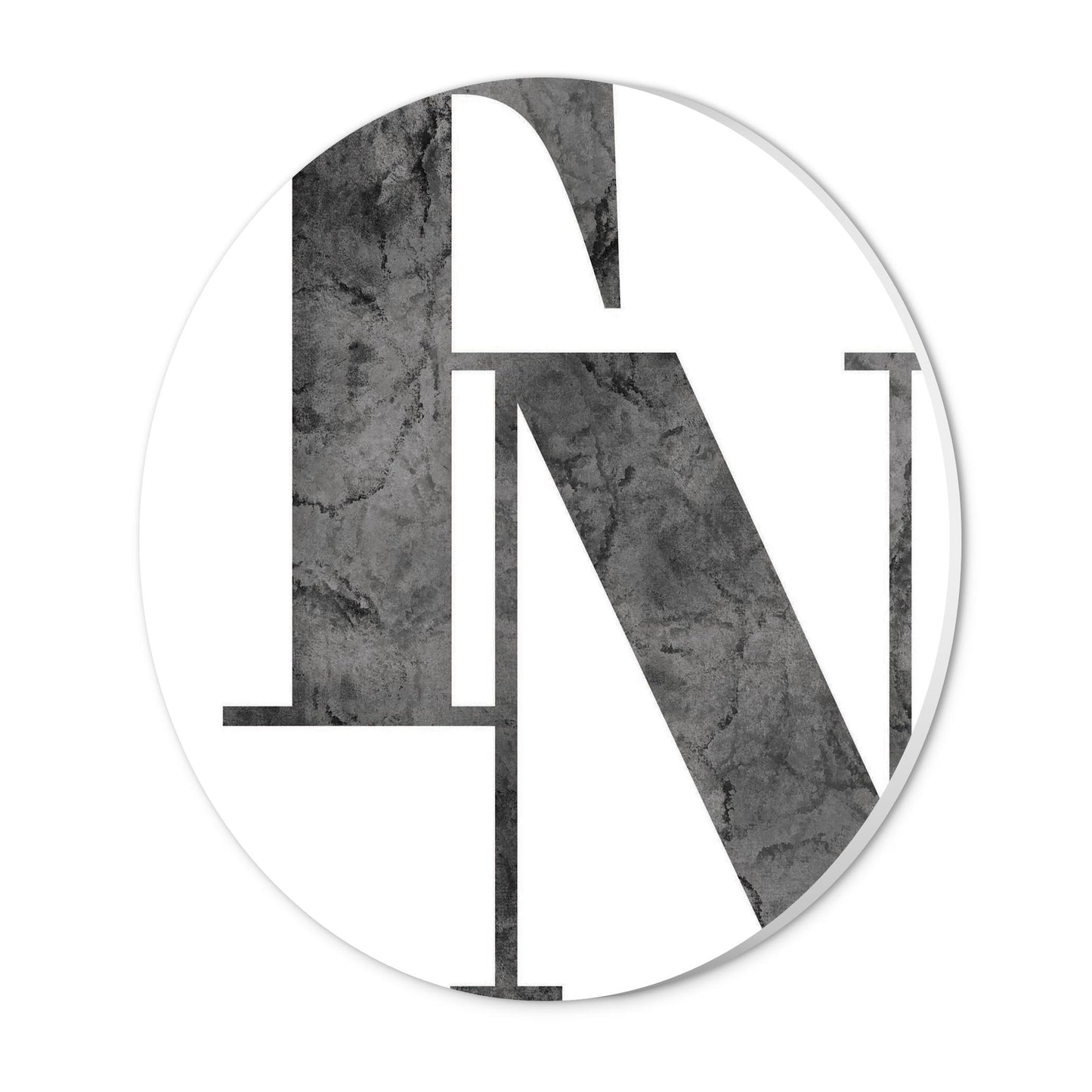 Minimalist B&W Tennessee White Initials | Wood Sign | Eaches | Min 1