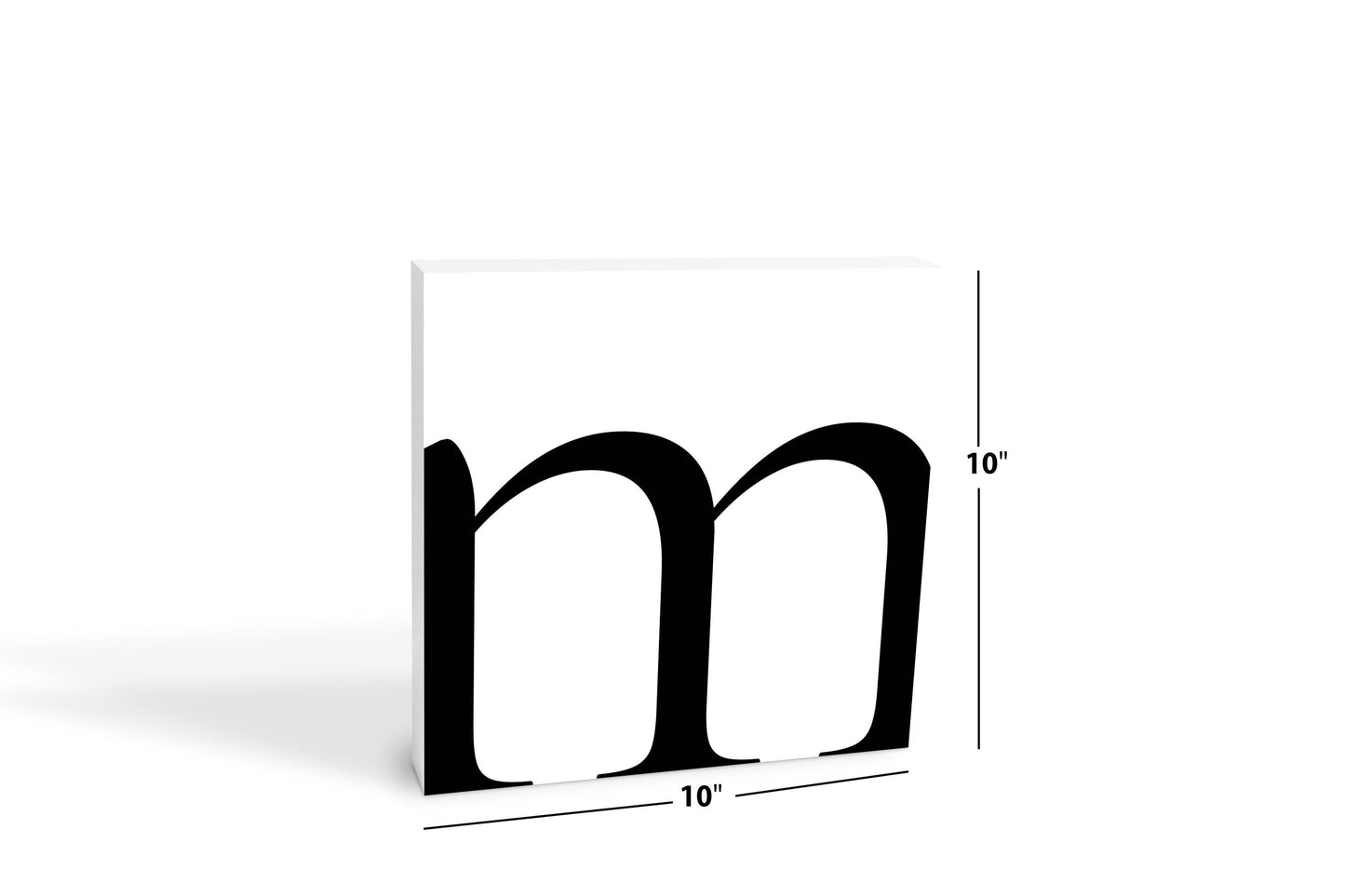 Minimal Monogram M | Wood Block | Eaches | Min 2