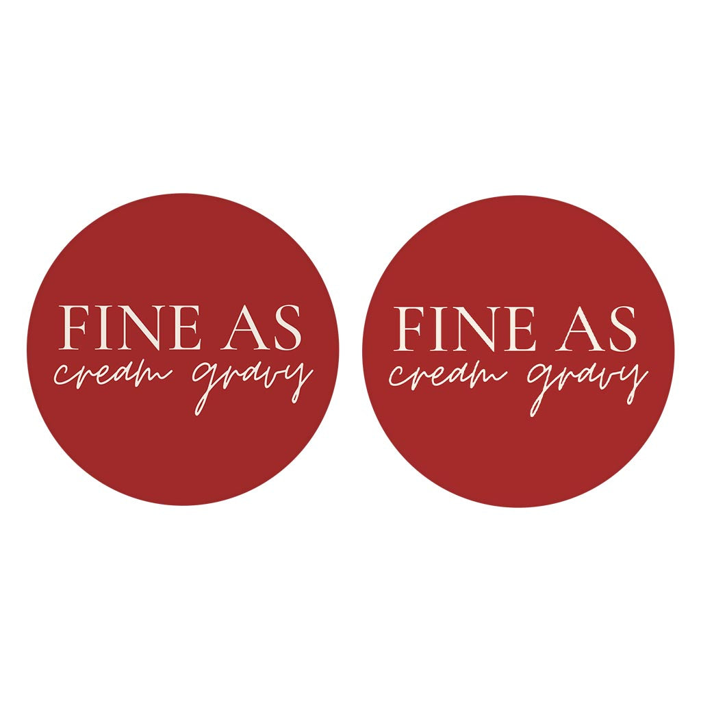 Modern Minimalist Texas Fine As Gravy | Absorbent Car Coasters | Set of 2 | Min 4