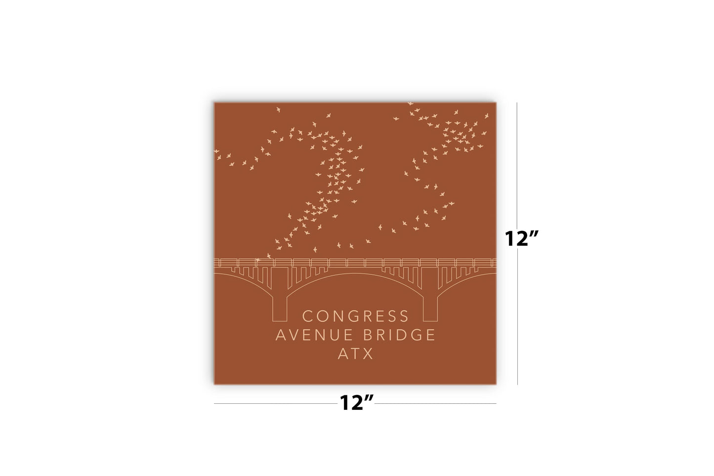 Modern Minimalist Texas Austin Congress Bridge | Wood Sign | Eaches | Min 2
