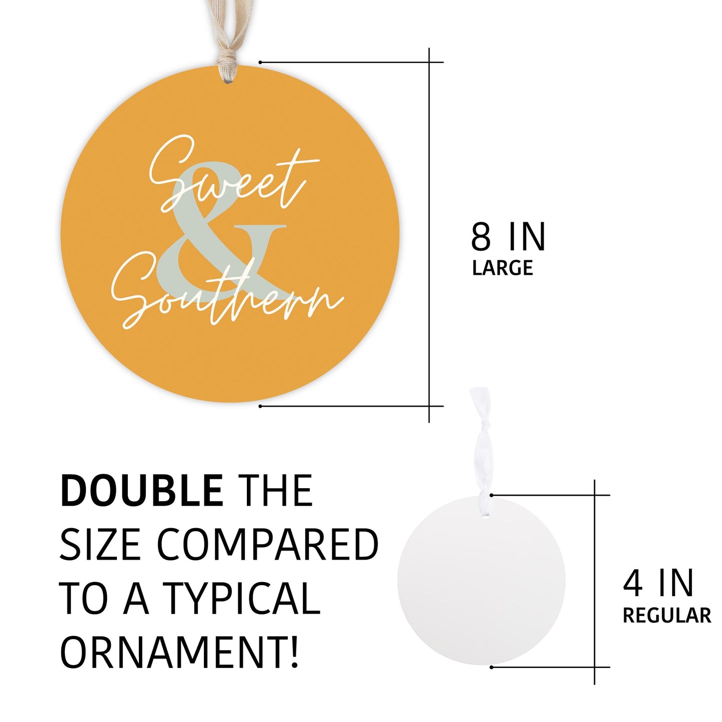 Modern Minimalist Oklahoma Sweet Southern | Wood Ornament | Eaches | Min 1