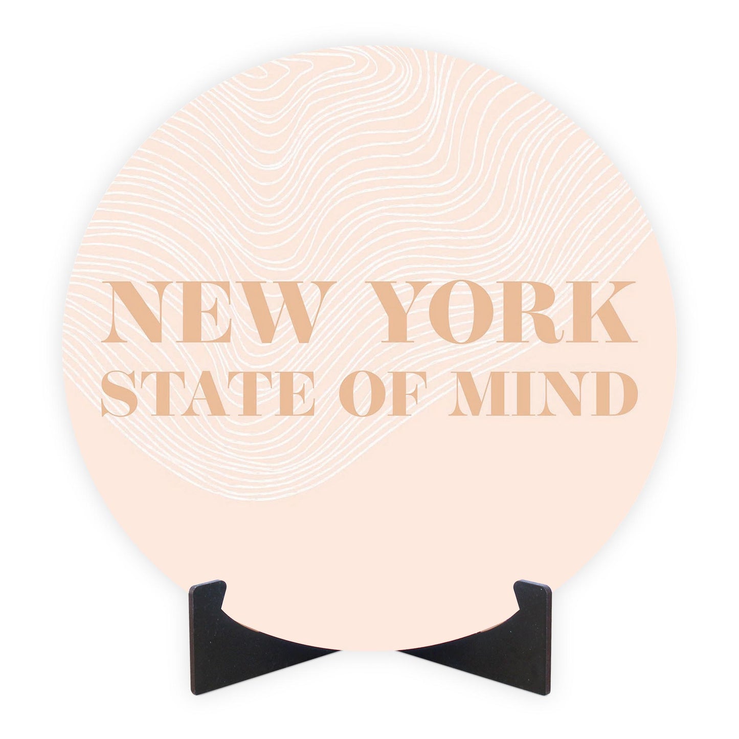 Modern Minimalist New York State Of Mind | Wood Sign | Eaches | Min 1