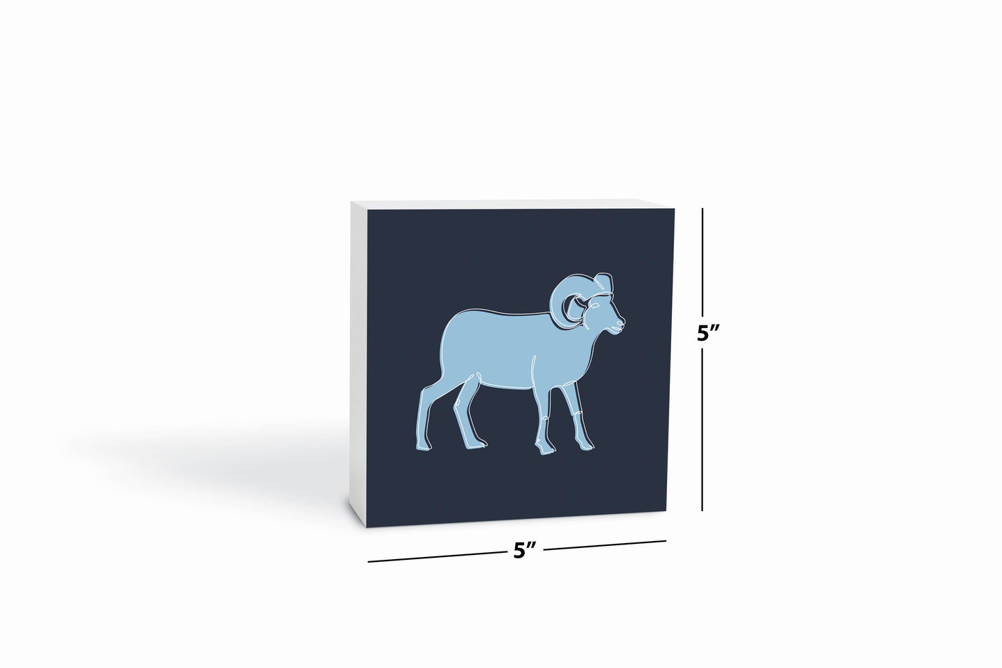 Blue Shades North Carolina Ram Line Drawing | Wood Block | Eaches | Min 4