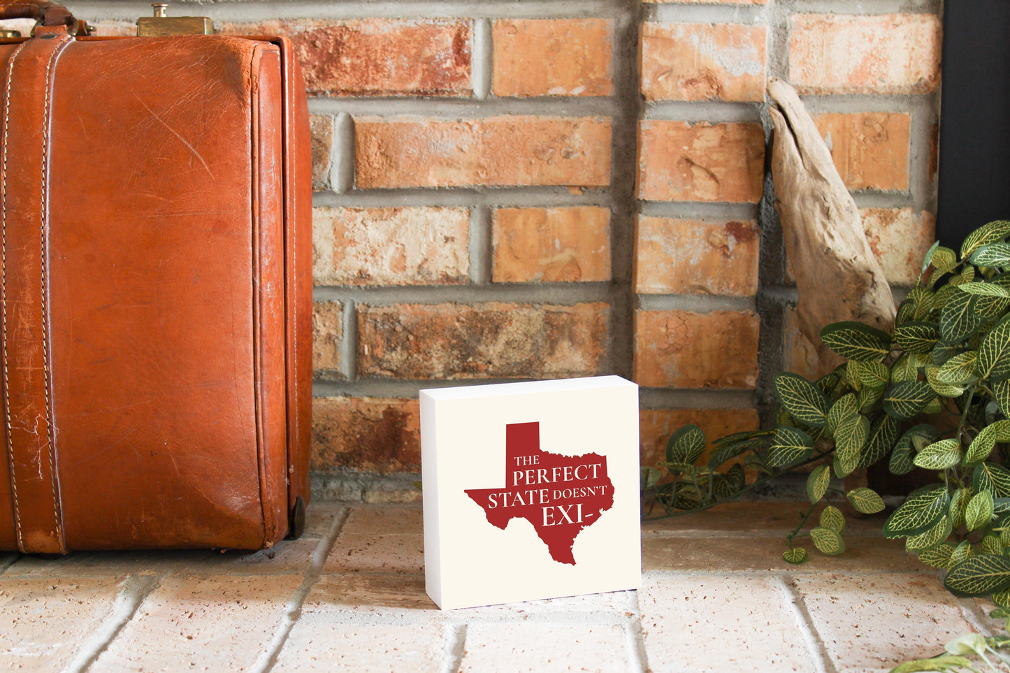 Modern Minimalist Texas Colors Perfect State | Wood Block | Eaches | Min 4